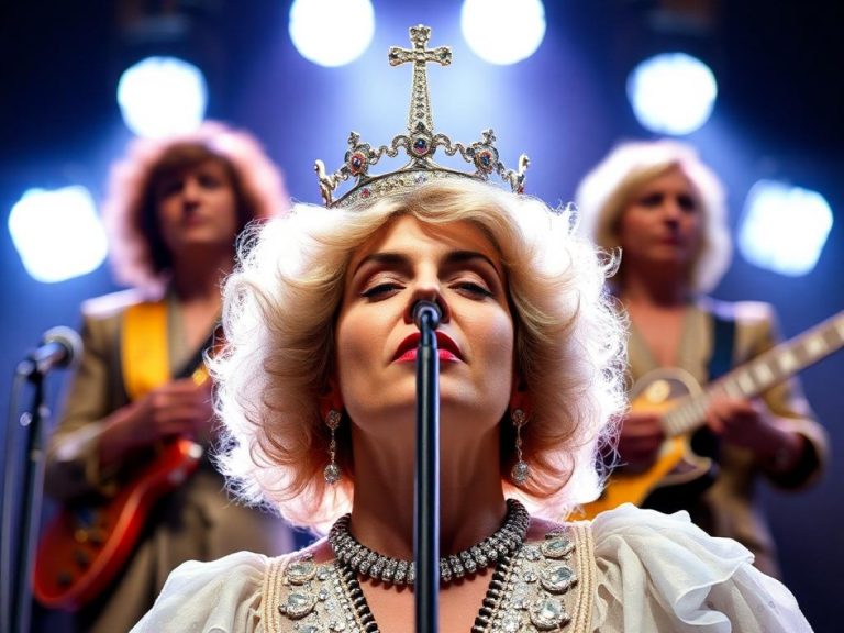 Queen, von links nach rechts: Freddie Mercury, Roger Taylor, Brian May, John Deacon